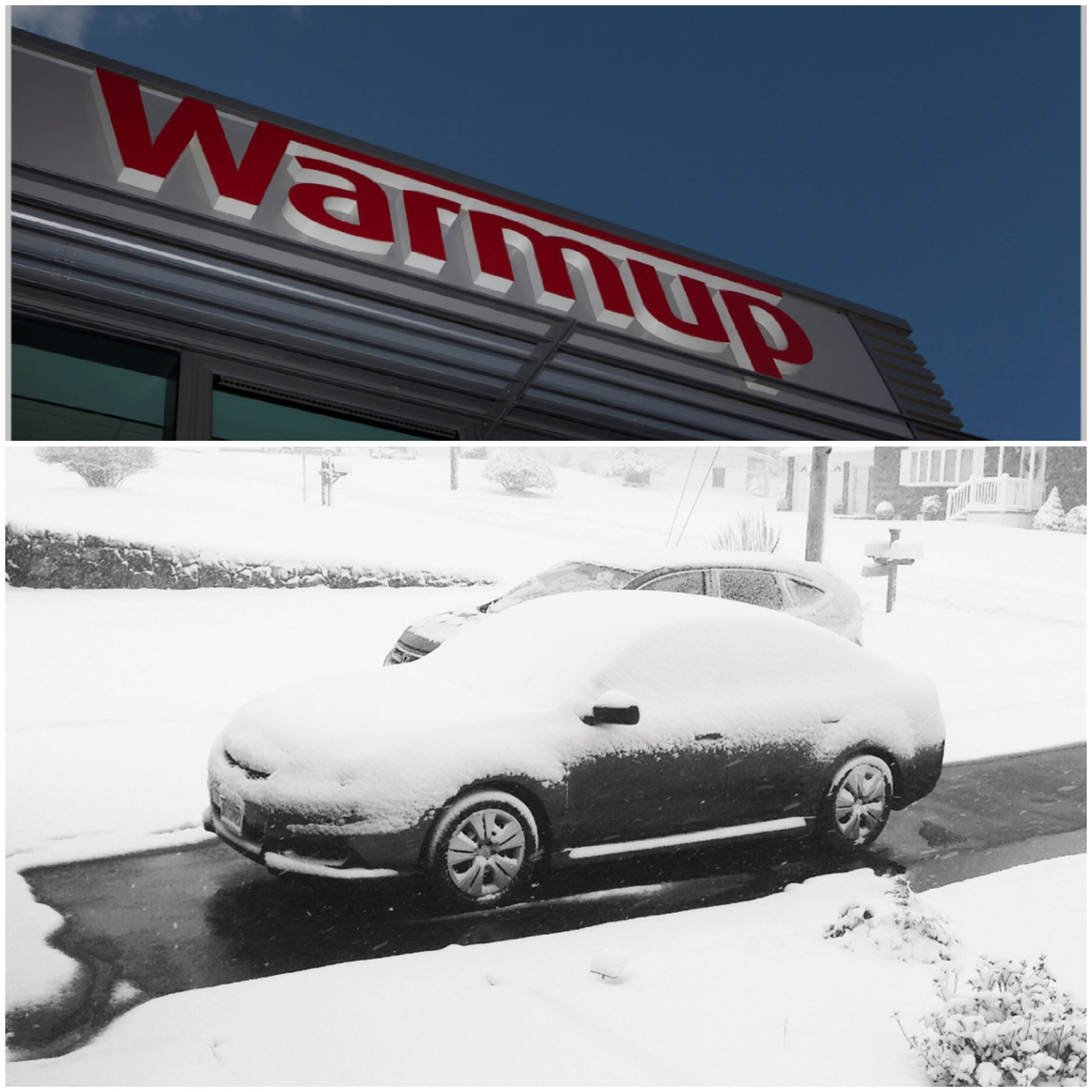 warmup heated driveway with logo